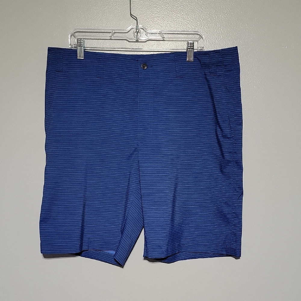 Callaway Men's Lightweight Blue Striped Performance Shorts Sz 38 Golf, Outdoor